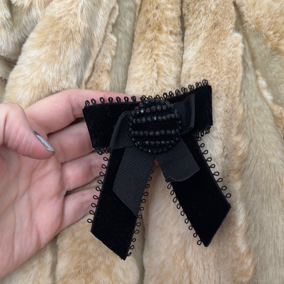 Juicy Couture Black and Tan Teddy Jacket Luxurious Plush Coat - Picture 3 of 5